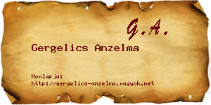 Gergelics Anzelma névjegykártya